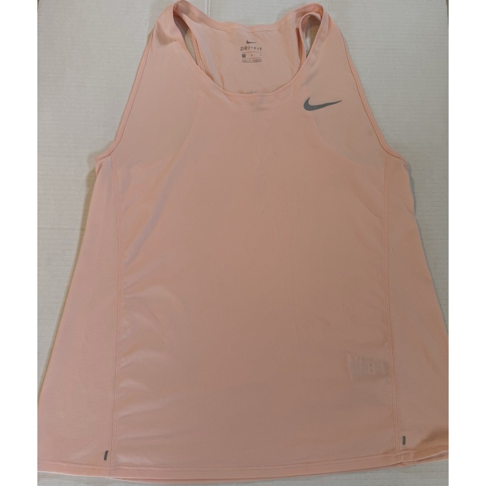 Nike Dri Fit Womens Peach Orange Colored Athletic Exercise Tank‎ Top Size Medium